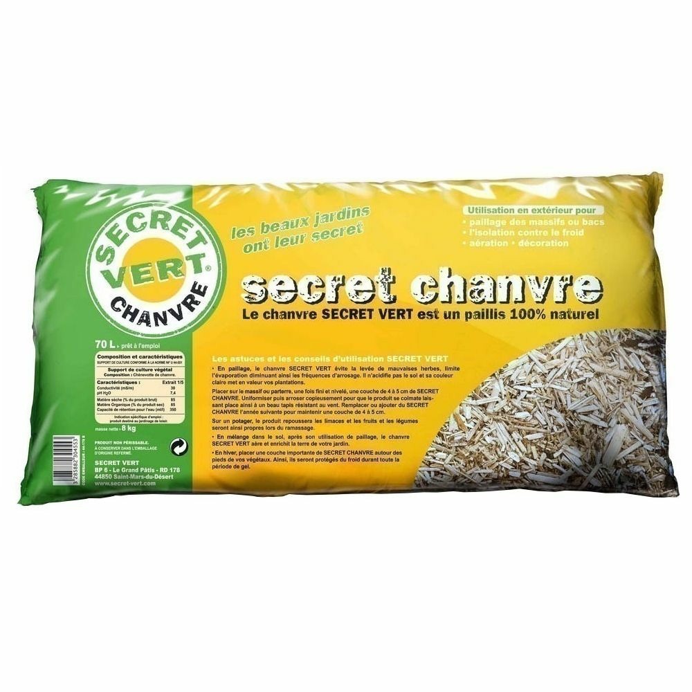 Secret chanvre paillis de chanvre 70 litres unitaire