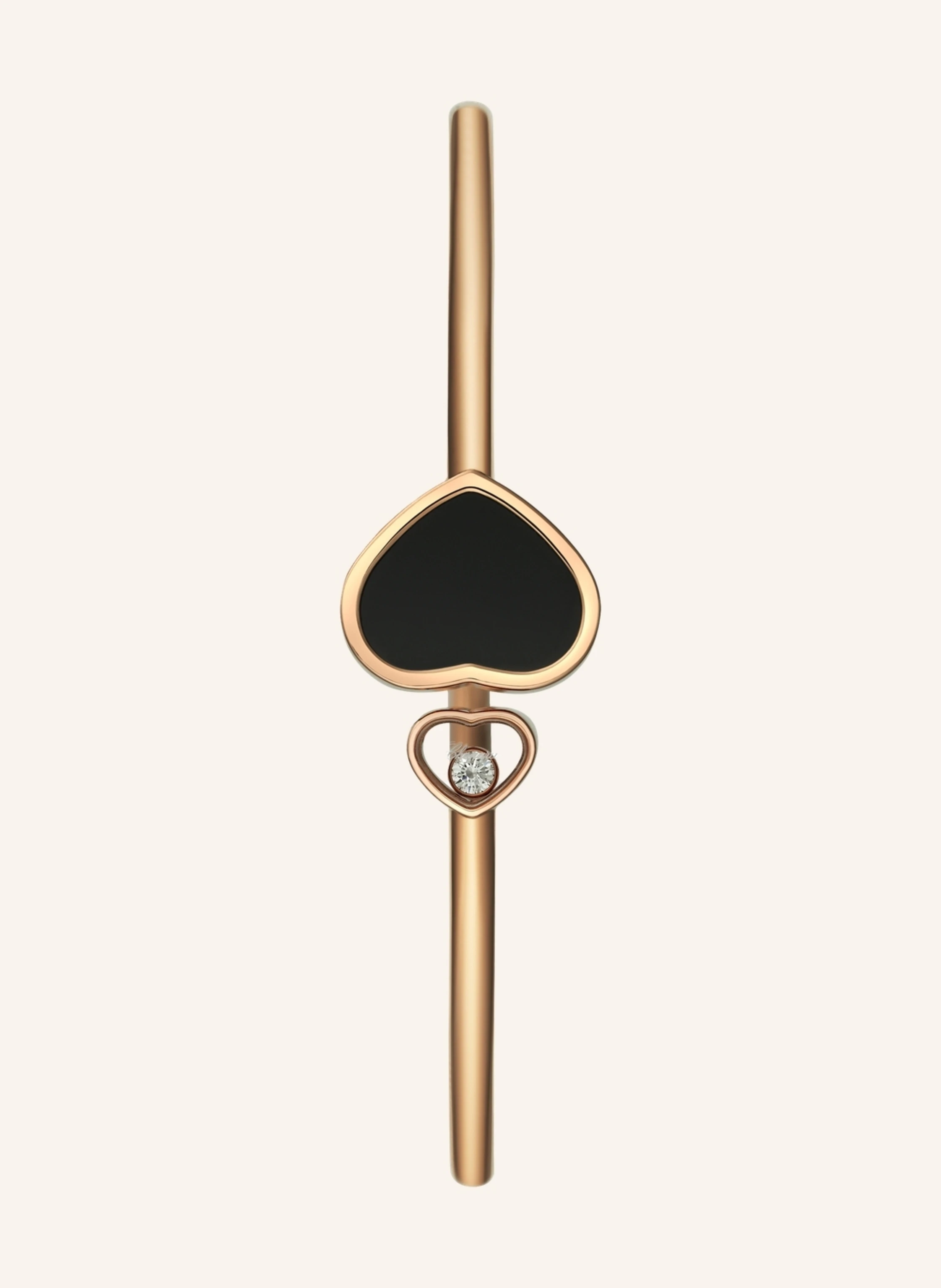 Chopard Armreif HAPPY HEARTS Armreif aus 18 Karat Roségold, Diamanten und Onyx