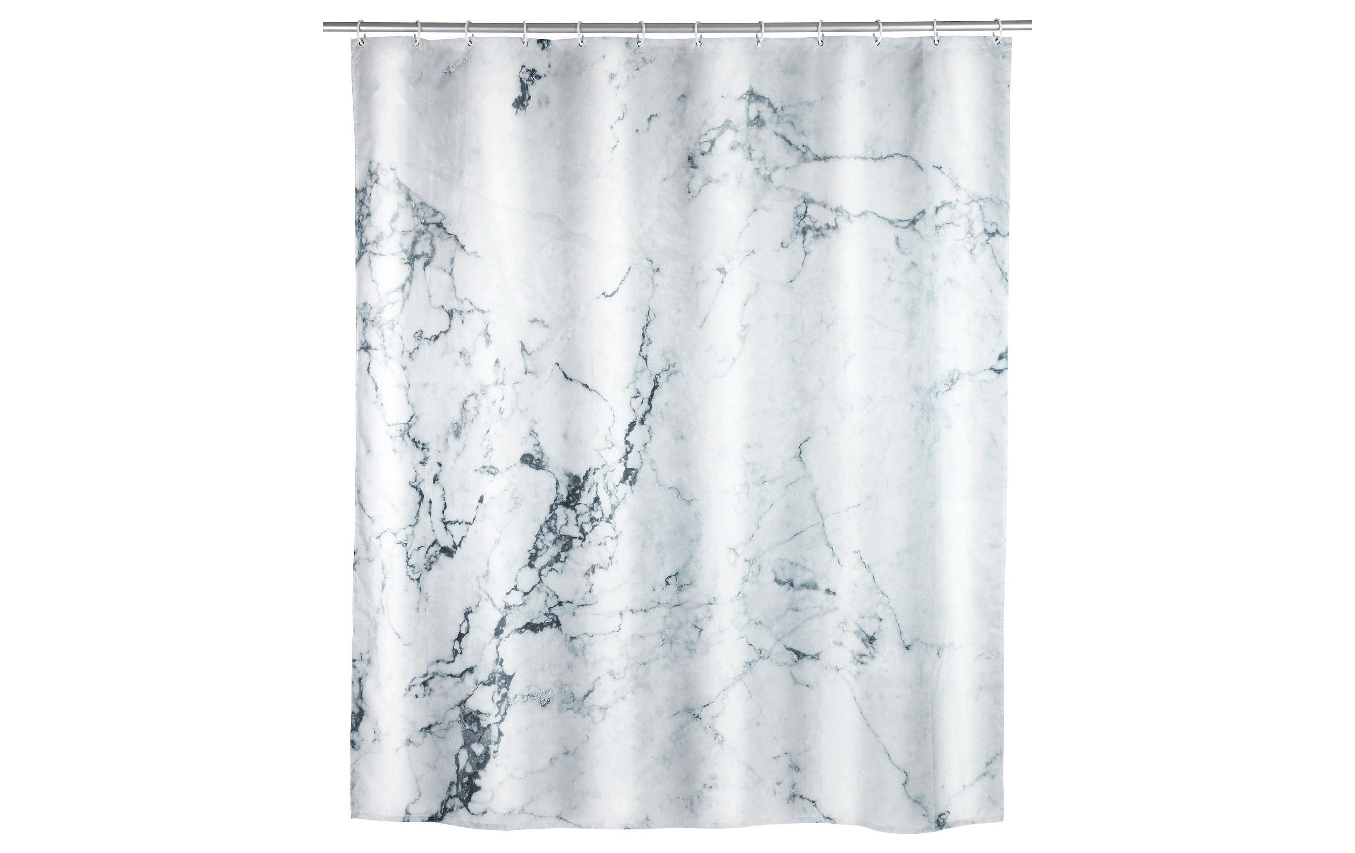 Duschvorhang Onyx 180 x 200 cm, Grau/WeissDuschabtrennung aus Polyester