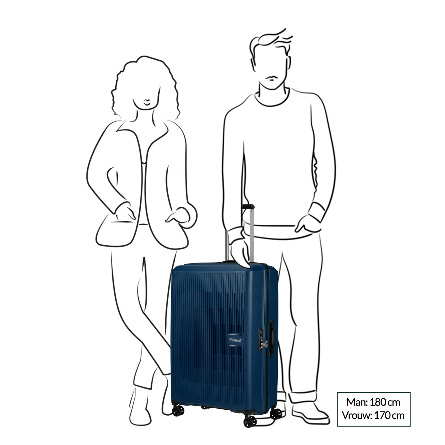 American Tourister Aerostep Spinner 77 Exp black