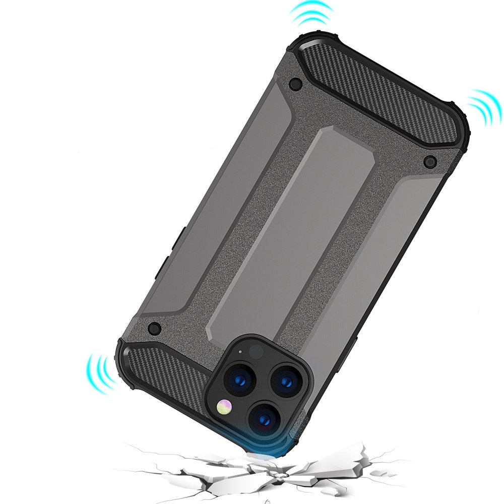 iPhone 14 Pro Outdoor Hybrid Hardcase Hülle - Dunkelblau / Schwarz