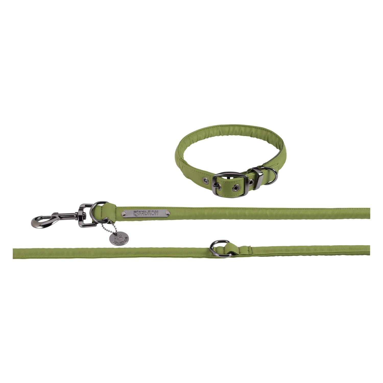 ESKADRON Platinum Hundeset Faux Leather  - moss green