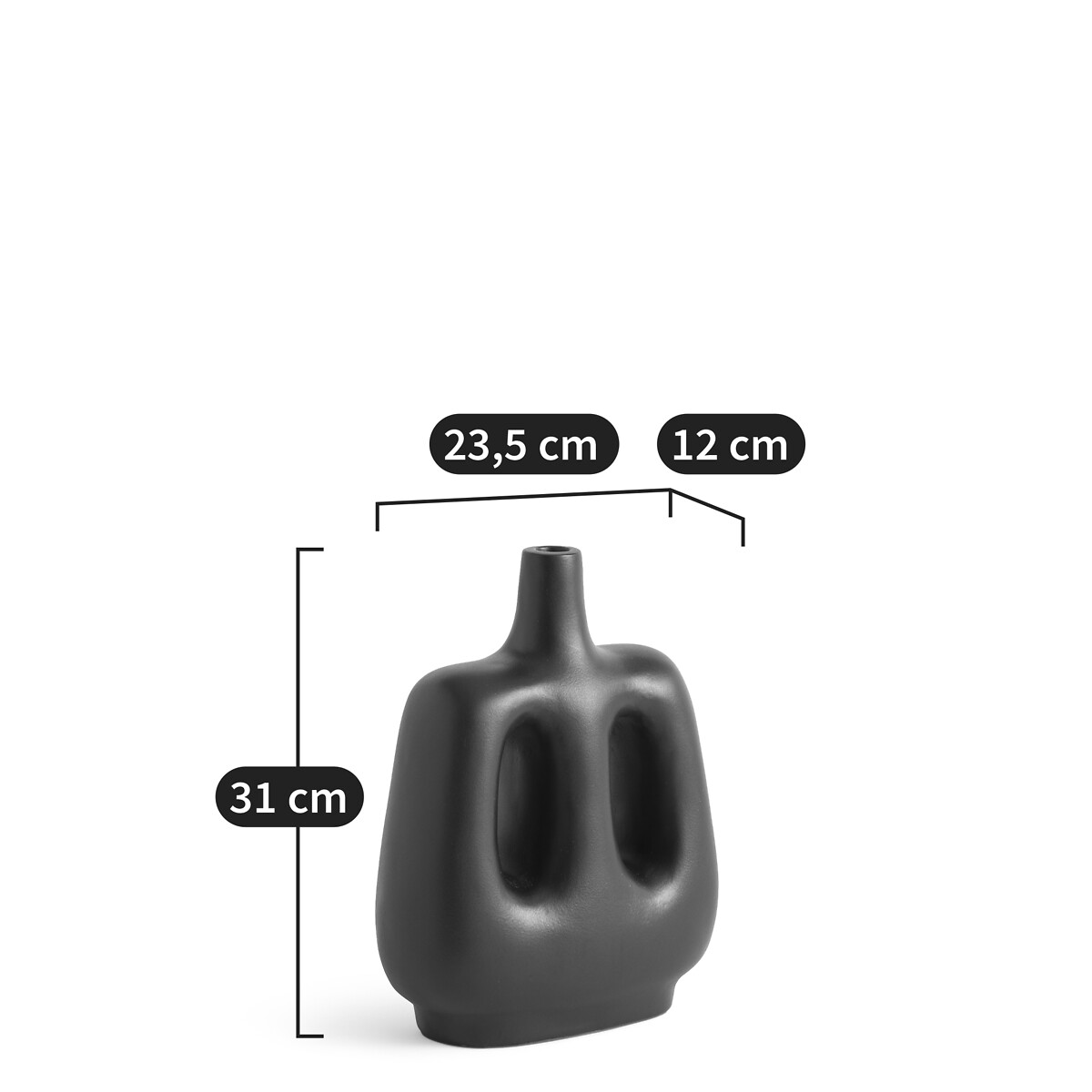 LA REDOUTE INTERIEURS<br>Vaso decorativo de cerâmica Alt.30,5 cm, Mayala