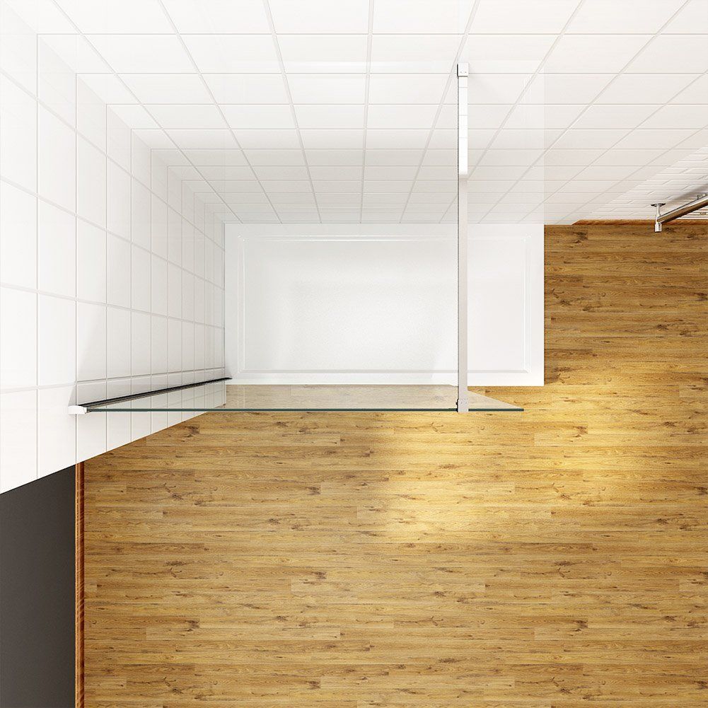 Saniclear Redro douchewand 100x200cm anti-kalk 8mm chroom