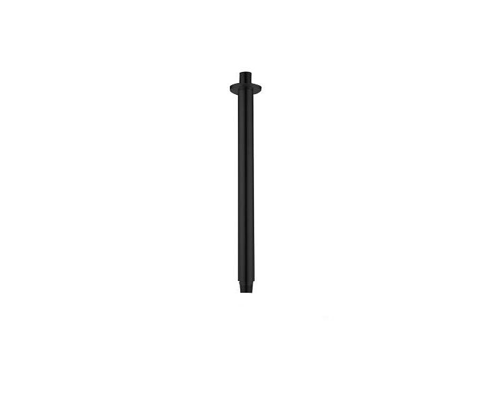 Saniclear Nero inbouwregendouche 30cm met vierkante massagejets en plafondarm zwart mat