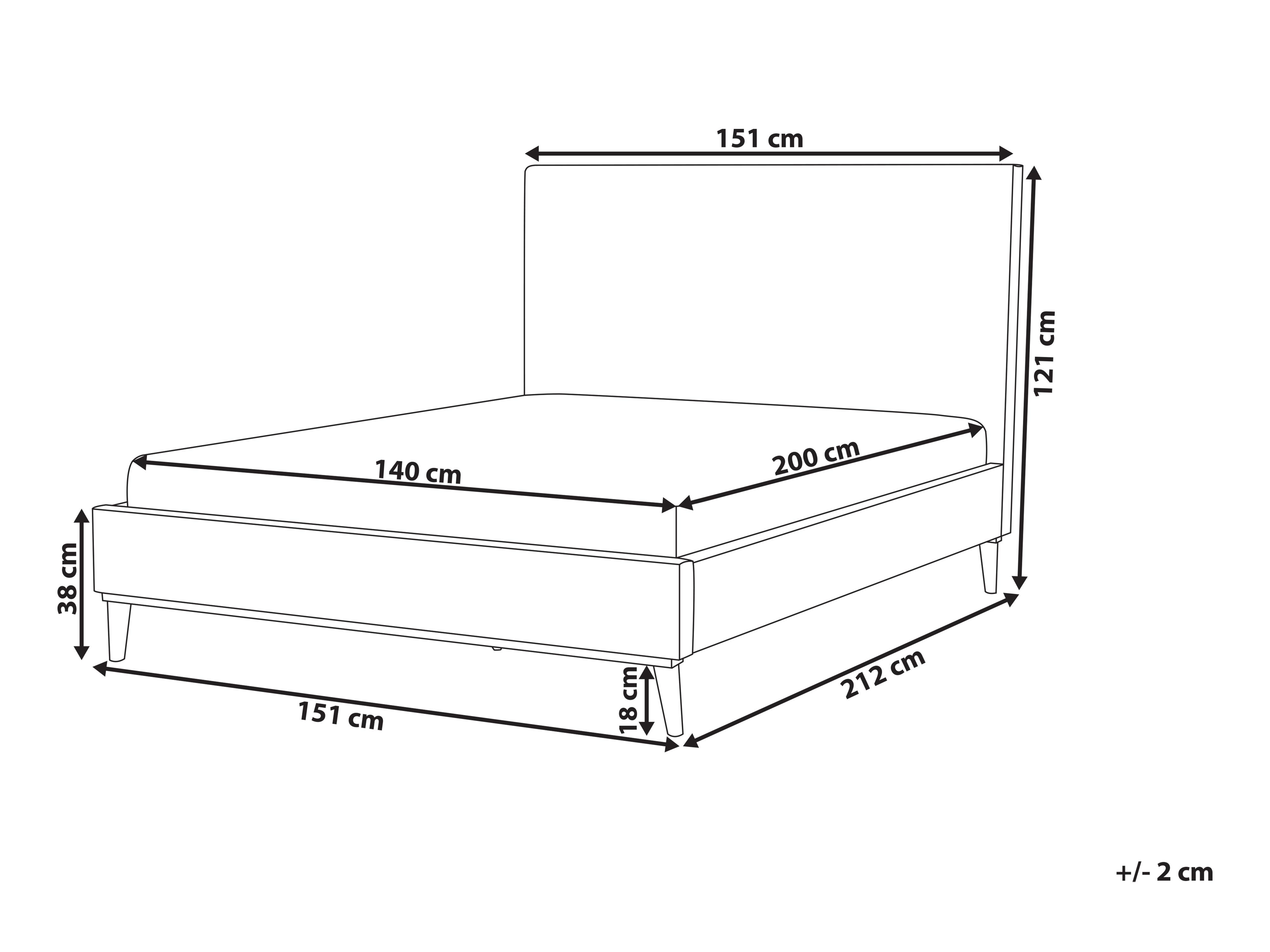 Bed Fluweel BAYONNE 140 x 200 cm Donkergroen