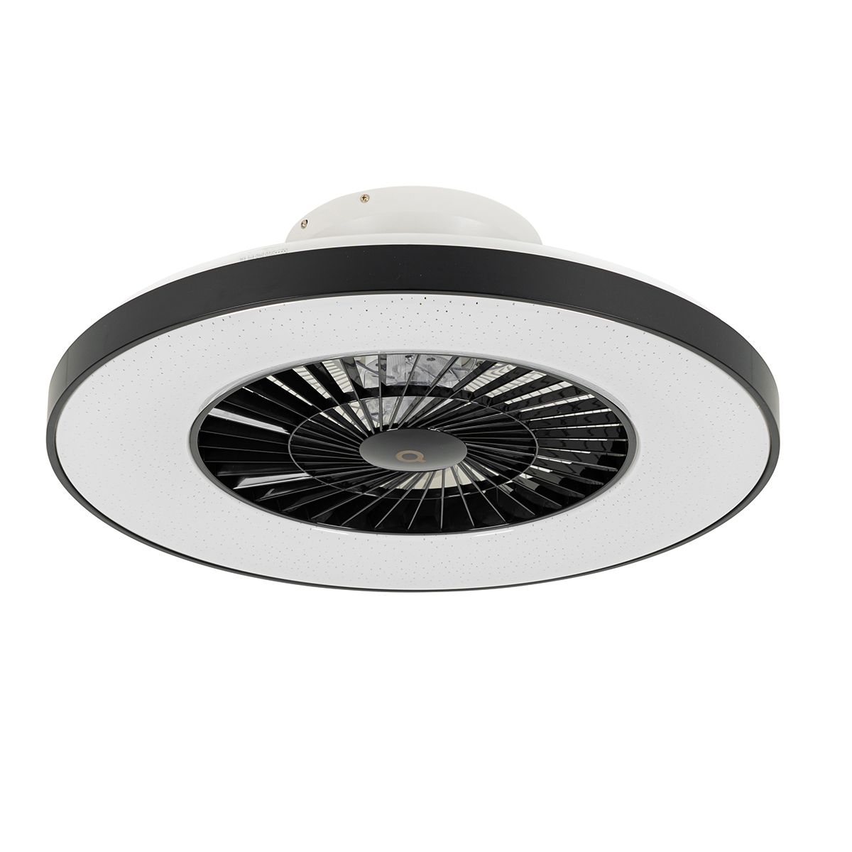 Smart plafondventilator zwart met ster effect 60cm incl. LED dimbaar met afstandsbediening - Climo