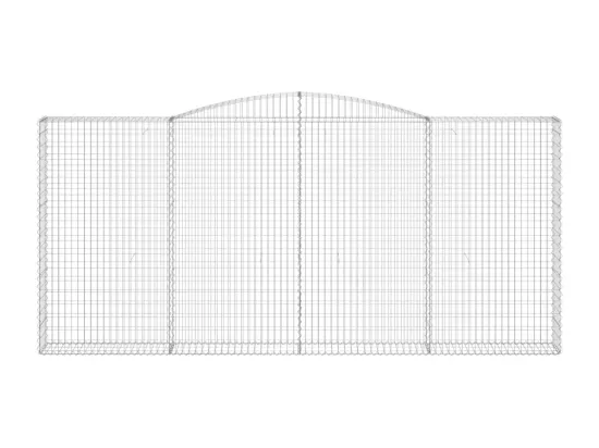 Paniers à gabions arqués 7 pcs 400x30x180/200 cm Fer galvanisé