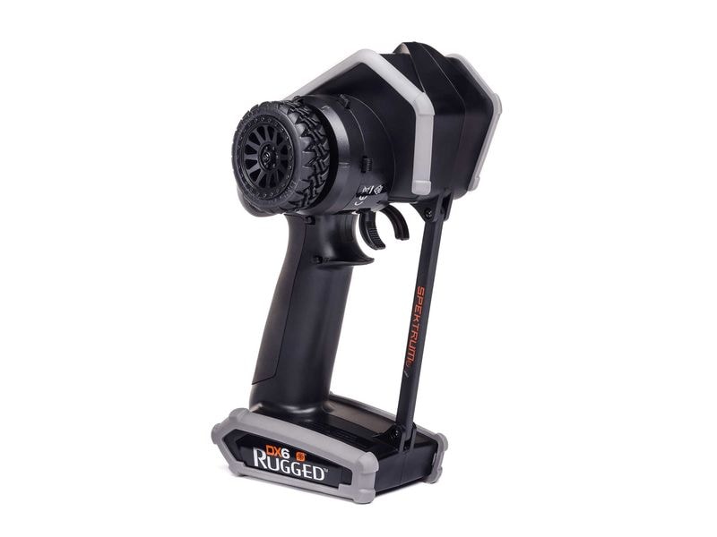 Spektrum Fernsteuerung DX6 Rugged DSMR Grau, mit SR515 Robuster 6-Kanal Sender für RC Fahrzeuge
