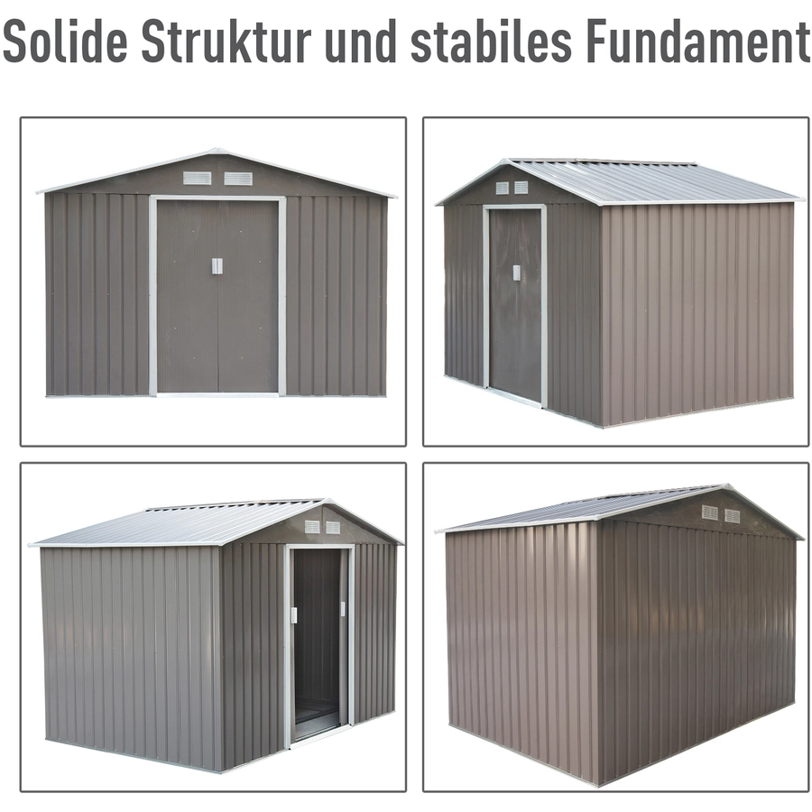 Outsunny Gartenschuppen grau