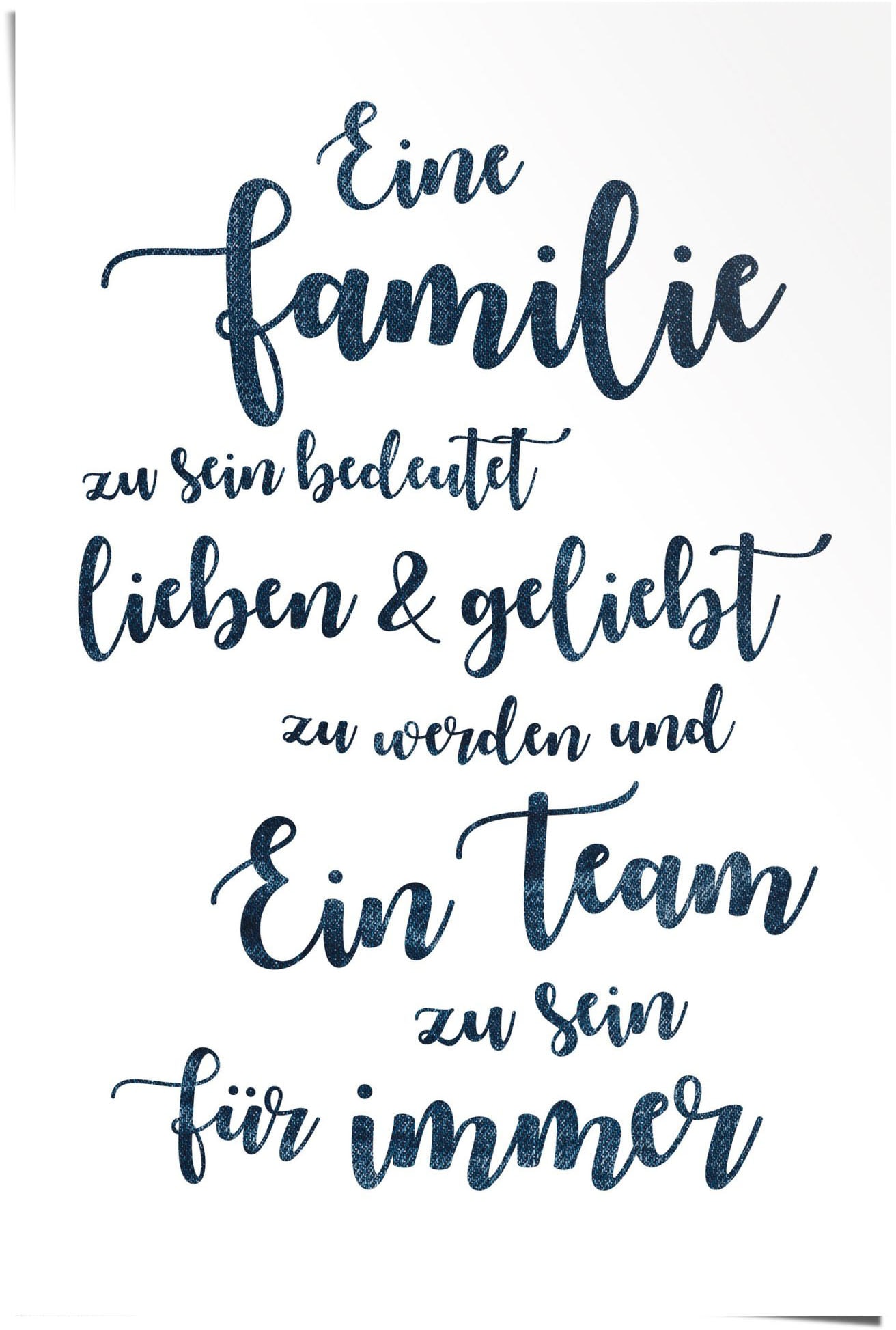 Reinders! Poster »Eine Familie, ein Team« 1 Stk. tlg.