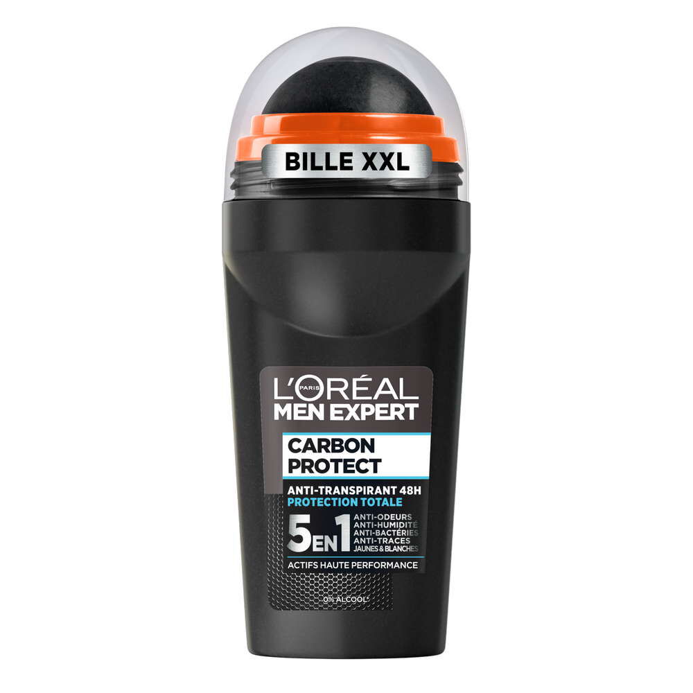 Lot de 6 Déodorants Bille Men Expert Carbon Protect 5-en-1 Ice Fresh
