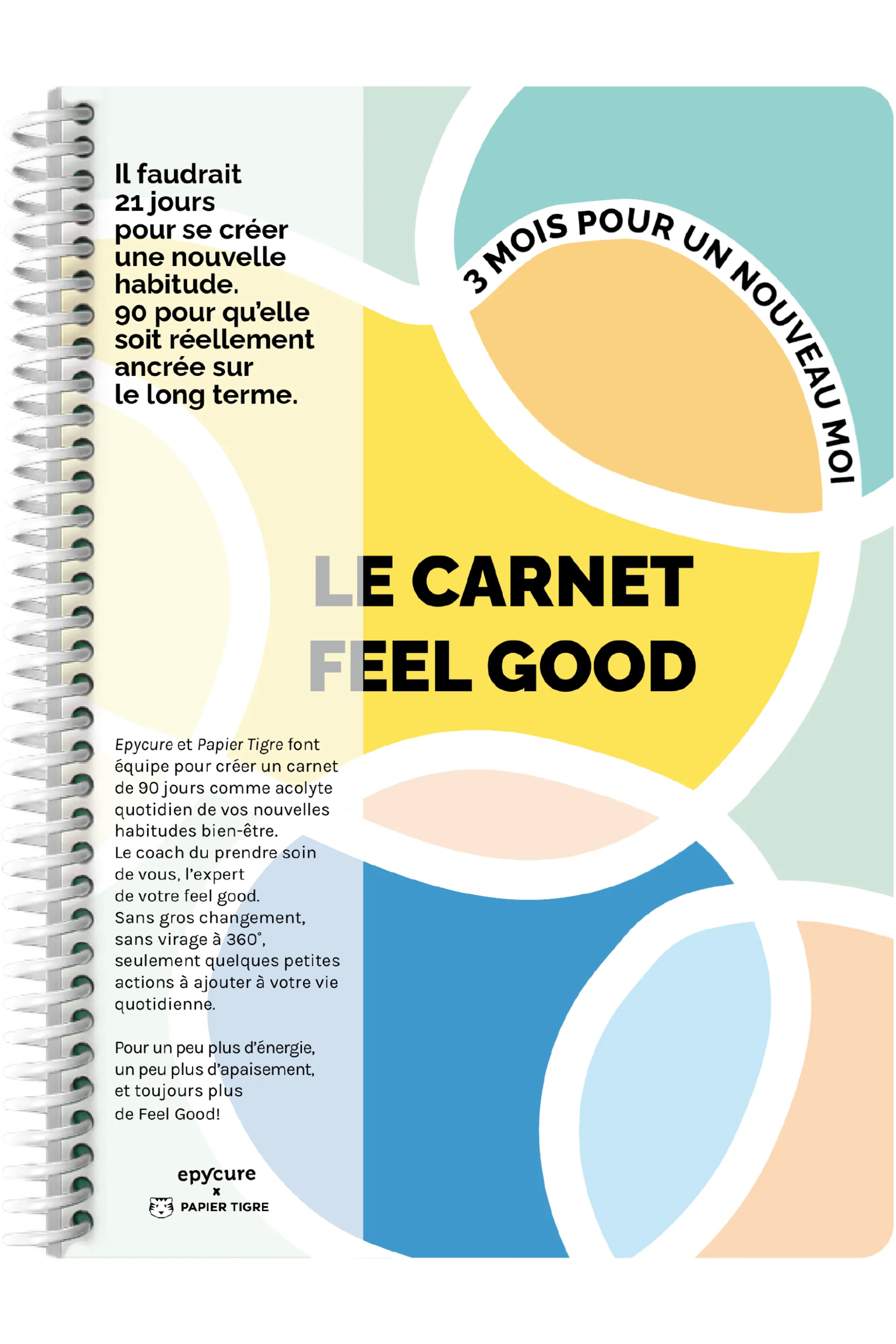 Epycure Carnet Feel Good – 90 jours de suivi bien-être-260 g