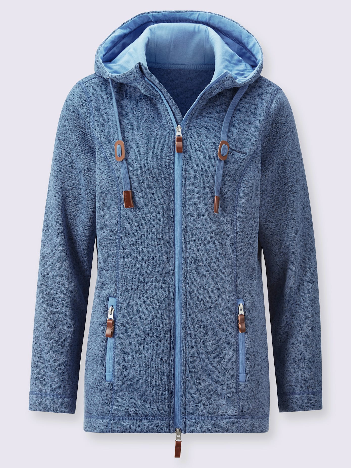 Veste en tricot polaire zippé double curseur
