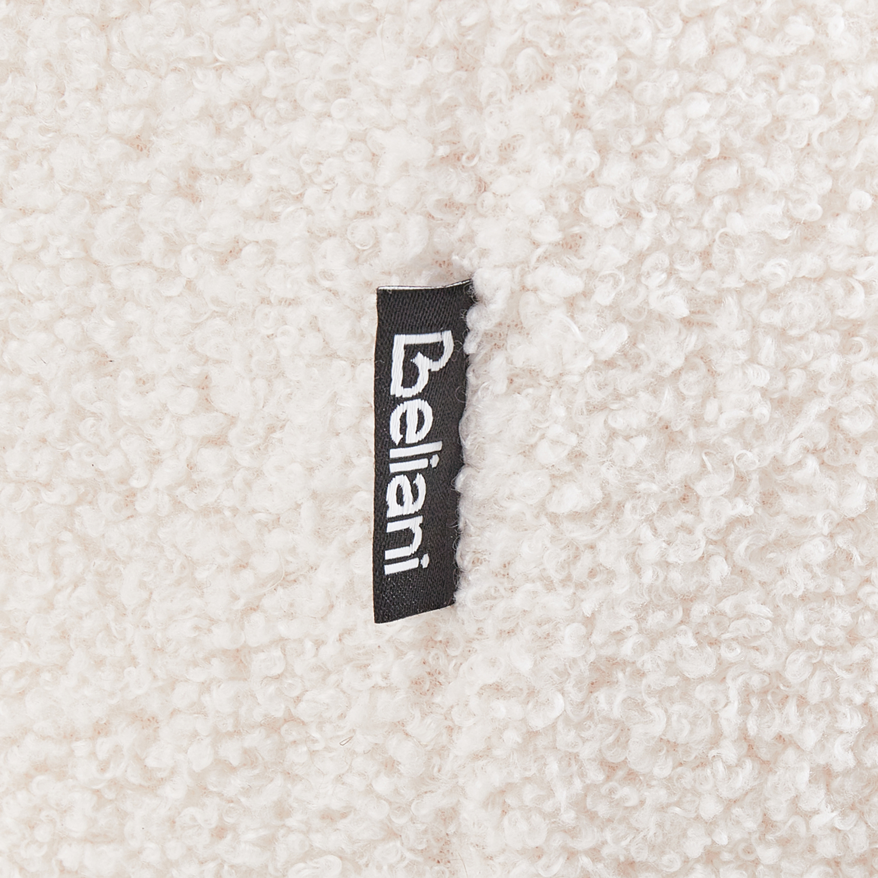Beliani - BAYARD - Poef - Off-white - Bouclé