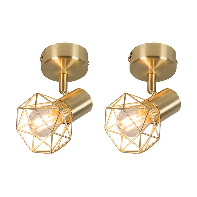 Set van 2 art deco spot messing draai- en kantelbaar - Mosh