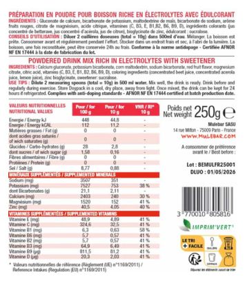 Boisson d'hydratation MuleBar Fruits Rouges - 250g
