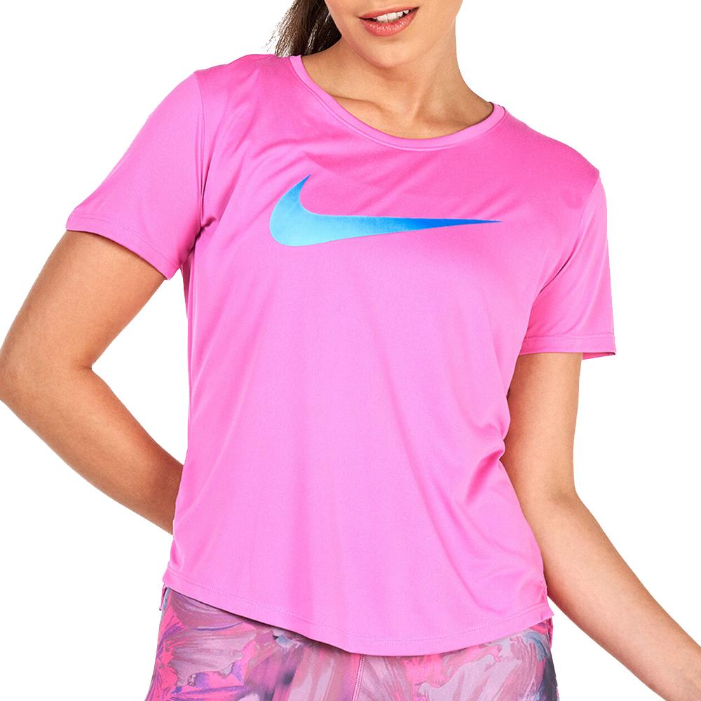 Nike T-shirt Rose Femme Nike One Df Swsh