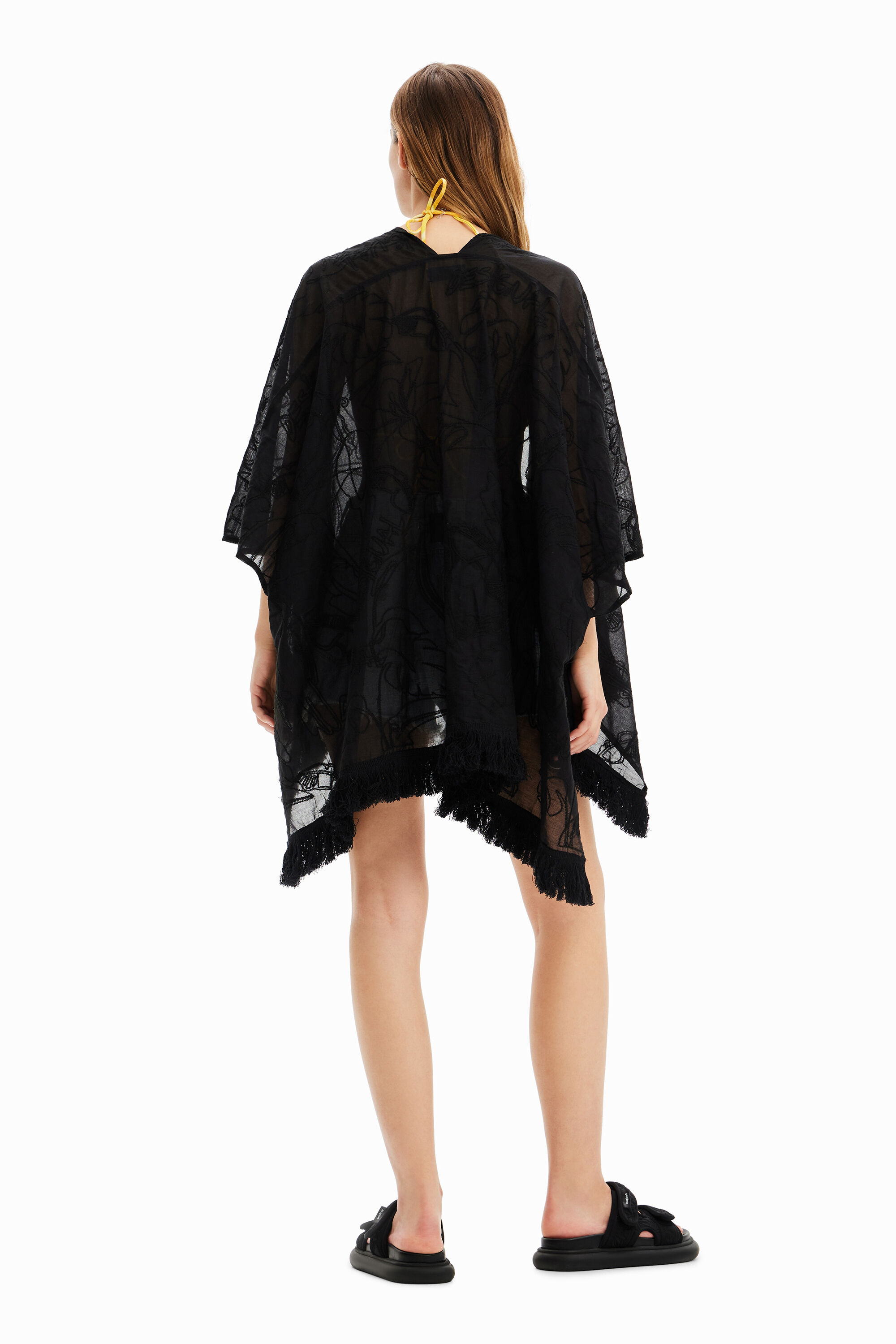 Caftan court brodé
