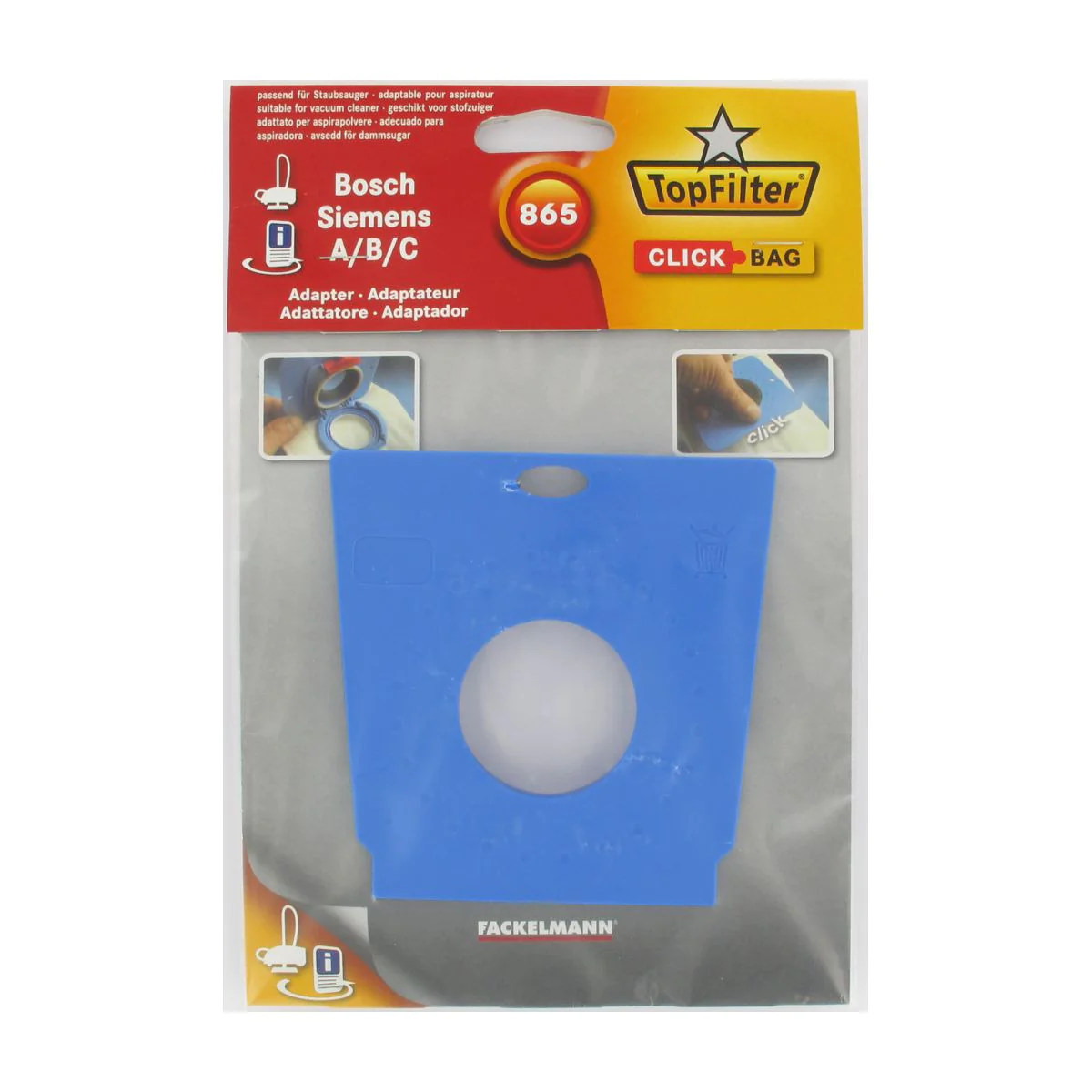 Boite de 4 sacs aspirateurs universels Top Filter avec Adaptateur Clic