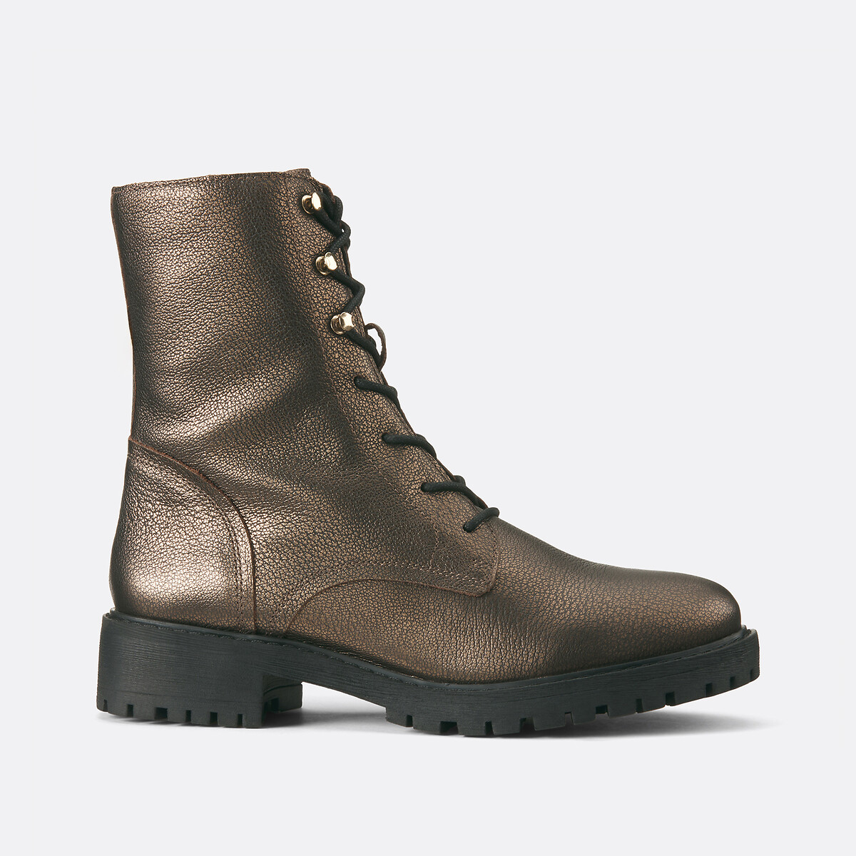 Botas de couro GEOX Hoara com fecho de cadarço, respiráveis.