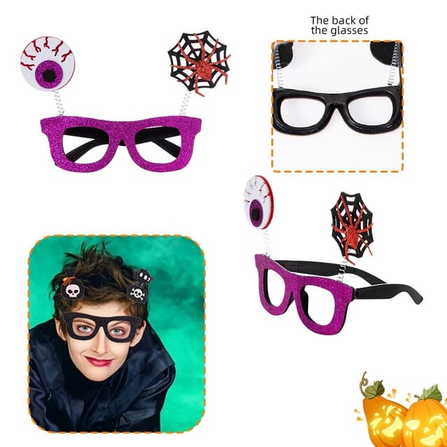 Halloween Briller Fest Kostume Dekoration
