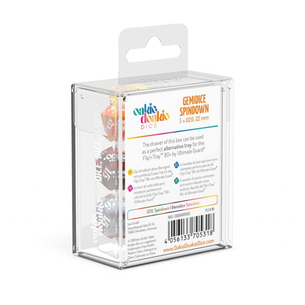 Oakie Doakie Dice set dés Spindown D20 Gemidice (5)