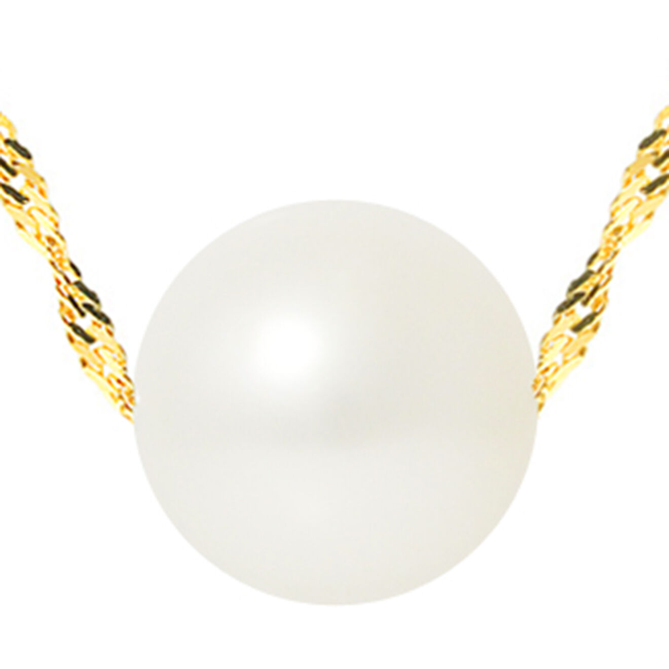 Mitzuko Collier Eliane Or Jaune Perle d'Eau Douce blanc naturel