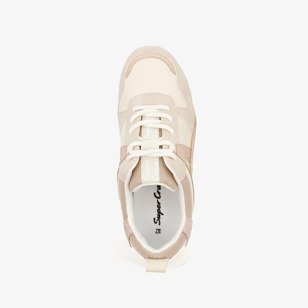 Supercracks dames dad sneakers beige