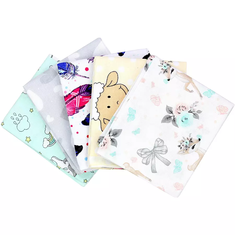 TupTam Baby Moltontücher Flanellwindeln 70x80 5er Set rosagelb