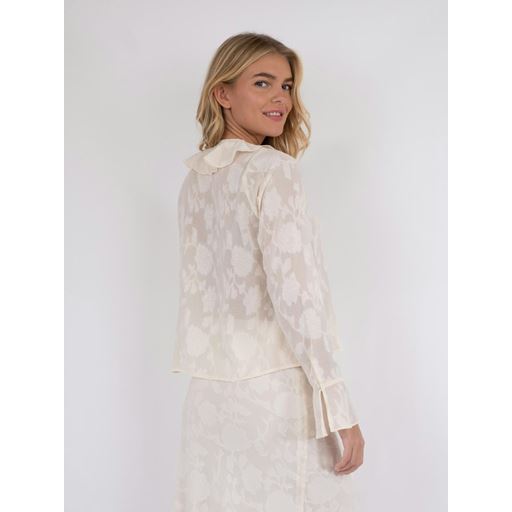 Neo Noir Anika Burnout Bluse, Off White, 42