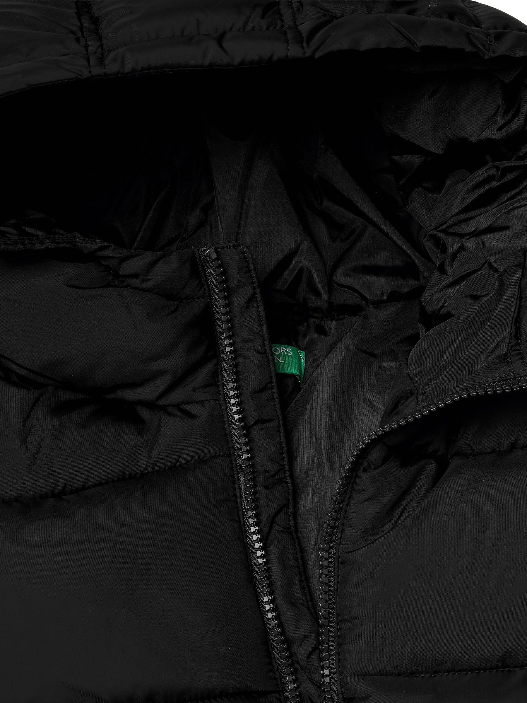 Benetton Zwart Jongens Jack Met Capuchon (6-14 jaar)