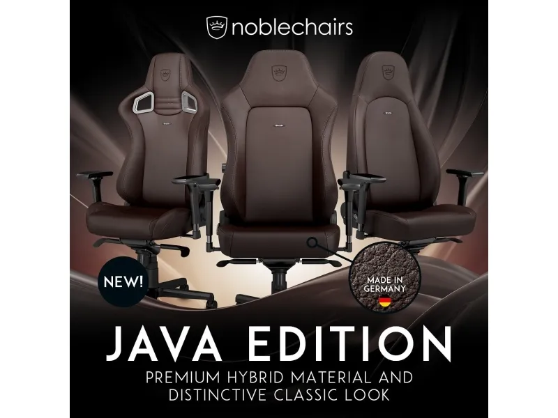 noblechairs Icon, Polstret sæde, Polstret ryglæn, Brun, Brun, Imiteret læder, Imiteret læder