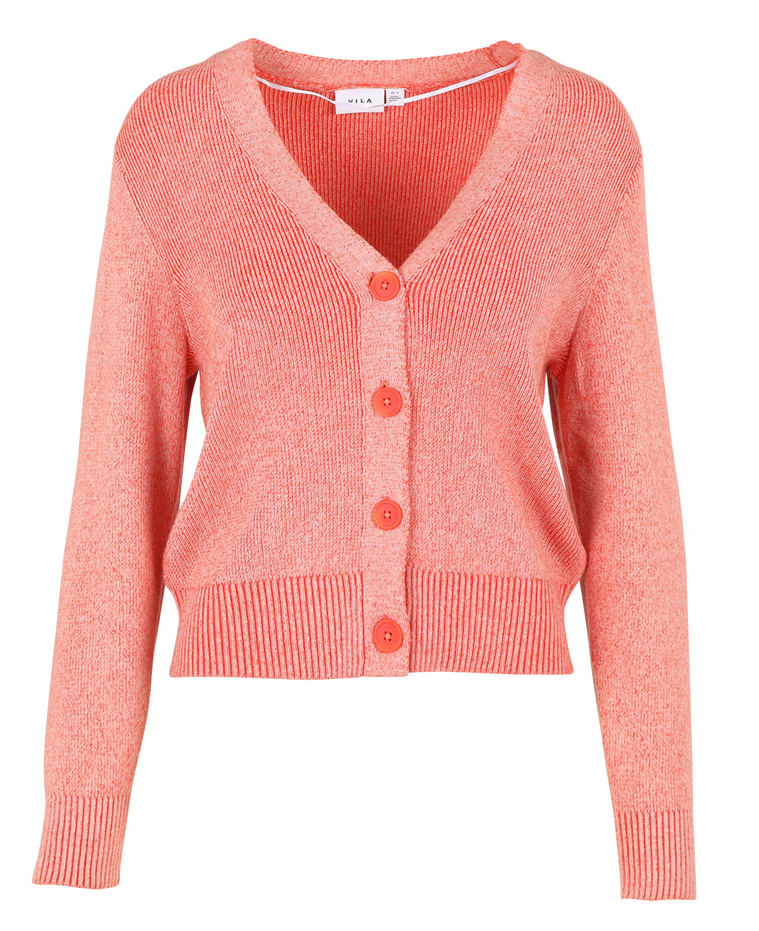 Gilet droit à encolure V | Rose