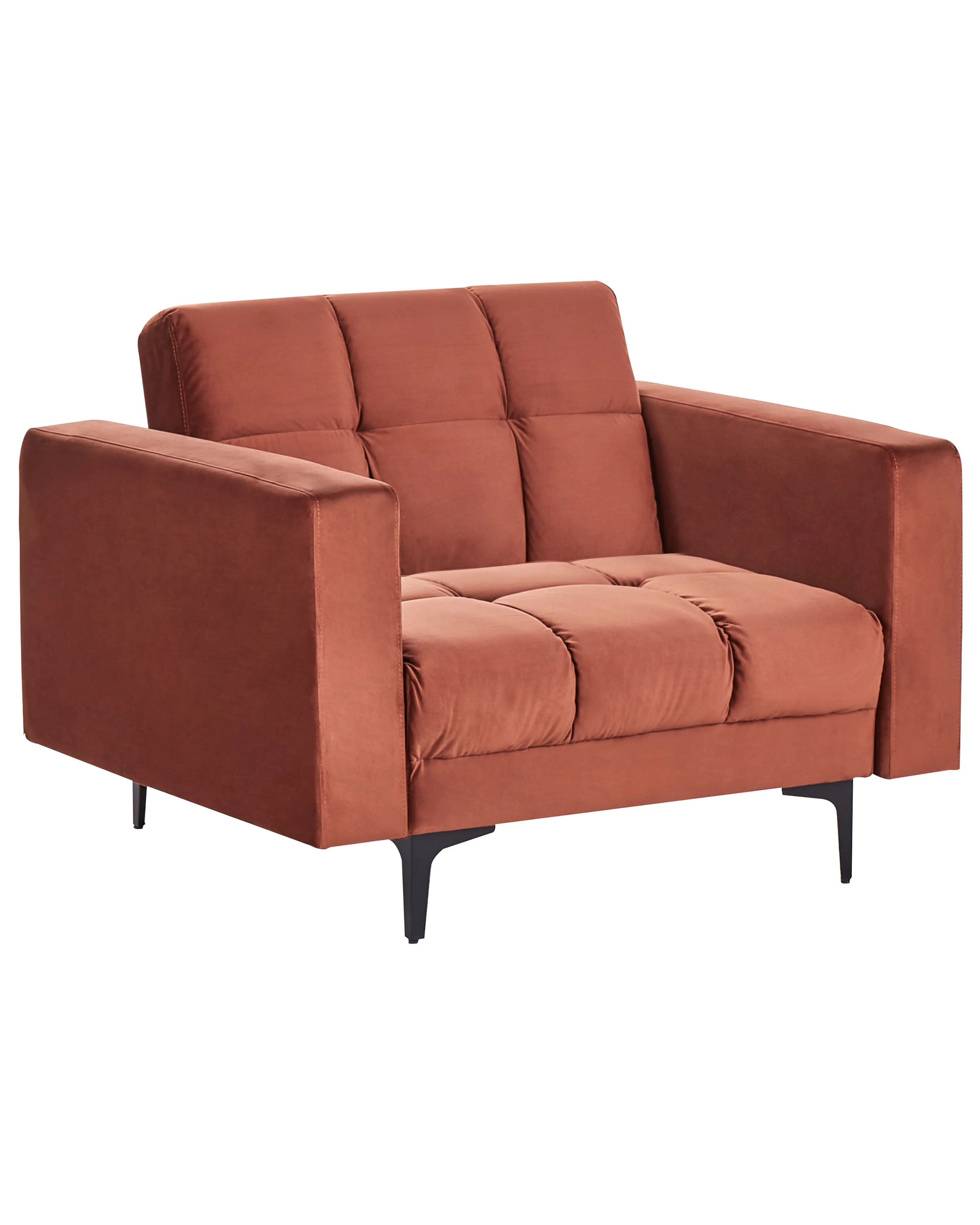 Fauteuil ALNES Fluweel Lichtrood
