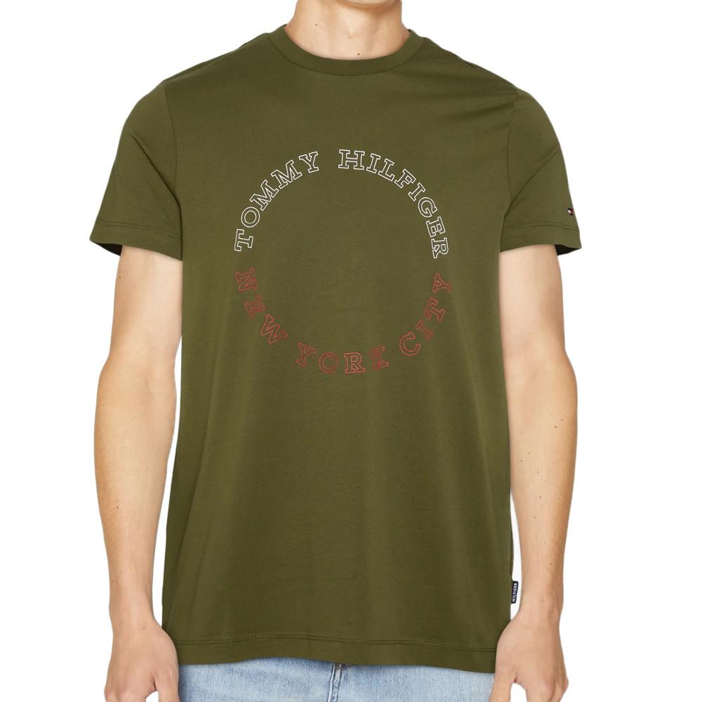 Tommy Hilfiger T-shirt Kaki Homme Tommy Hilfiger Monotype Roundle
