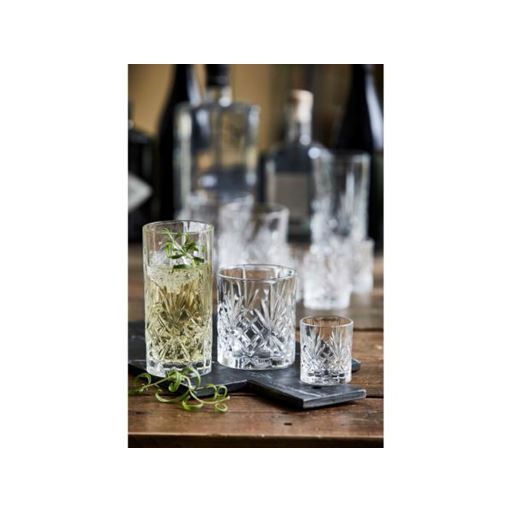 Lyngby Glas Melodia Krystal 6-pak Highball Glas, Klar, 36 cl