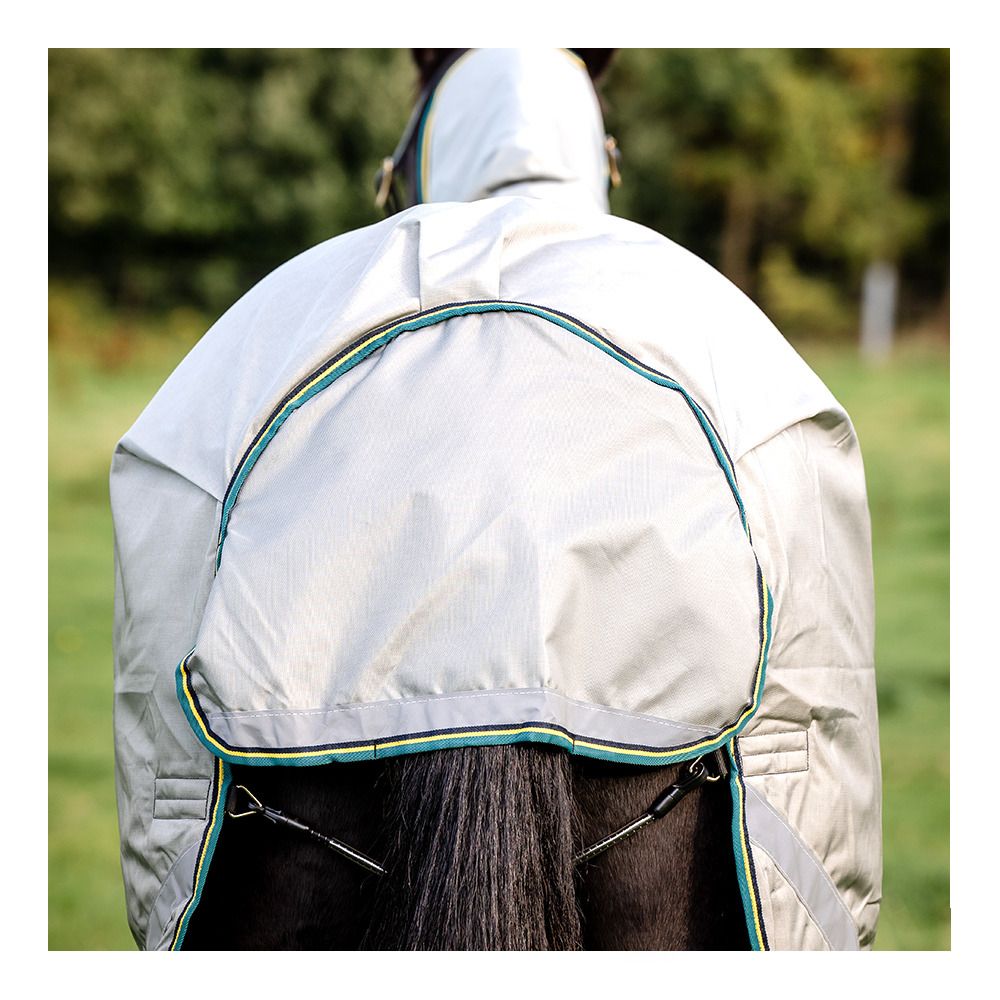 Horseware RAMBO DUO BUNDLE 100G + LINER 100G ET 300G -  Couverture de paddock + couvre-cou grey/teal/gold/navy