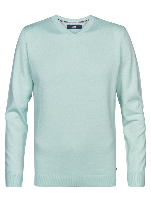 Petrol Industries V-Ausschnitt-Pullover »V-Neck Basi« Materialmix mit Baumwollanteil