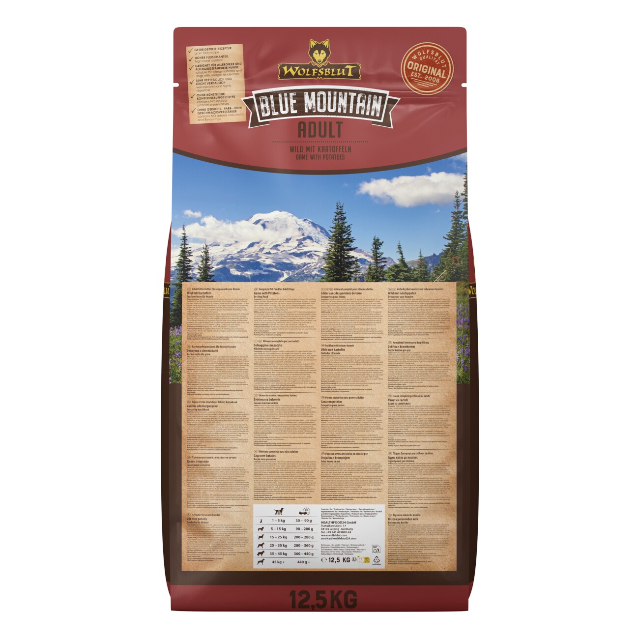 WOLFSBLUT Trockenfutter Hund Blue Mountain Adult 12,5 kg