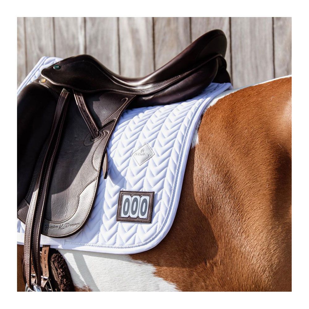 Kentucky FISHBONE COMPETITION - Tapis dressage blanc