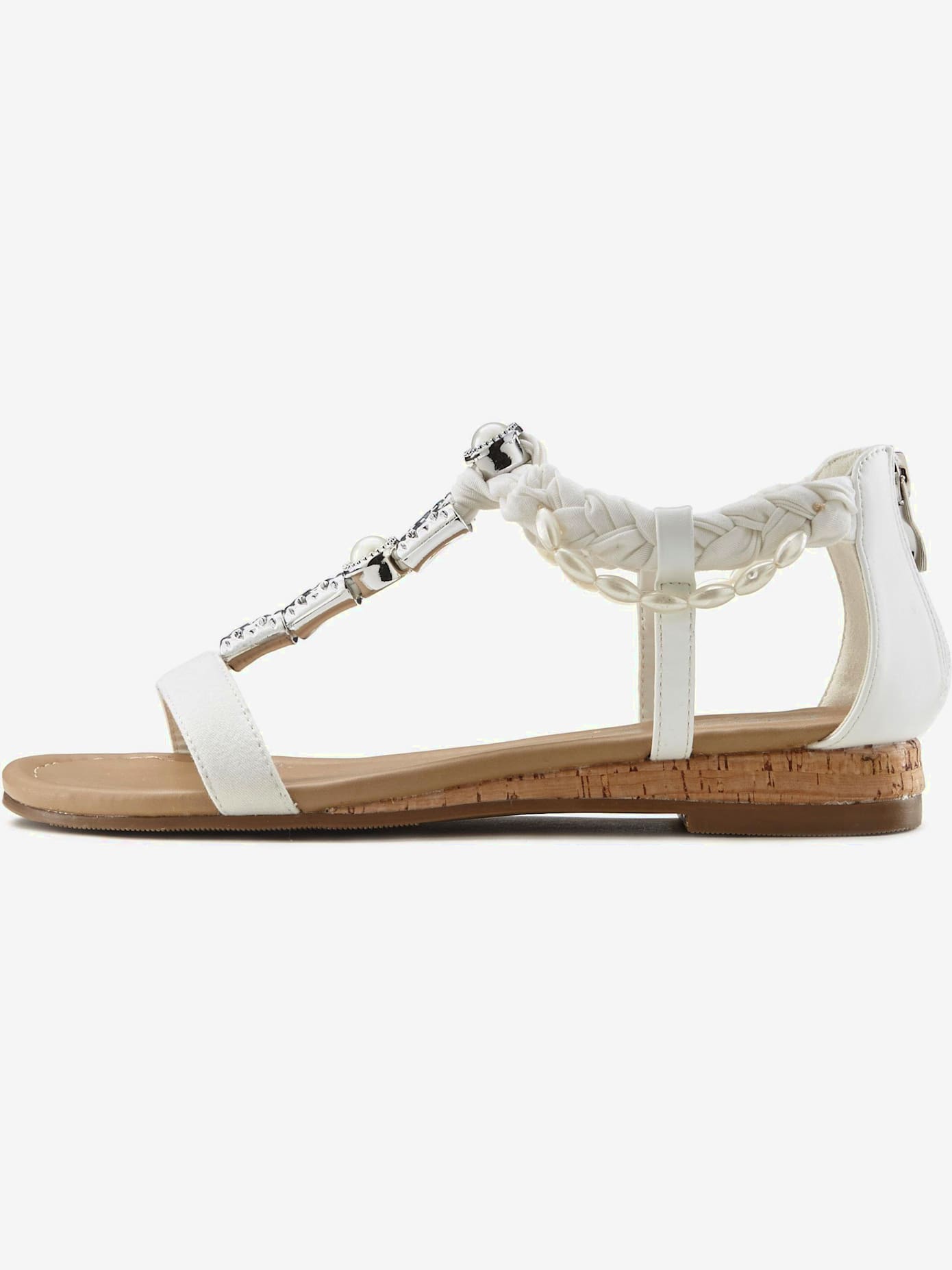 Sandales éléments décoratifs tendance et petit talon compensé confortable