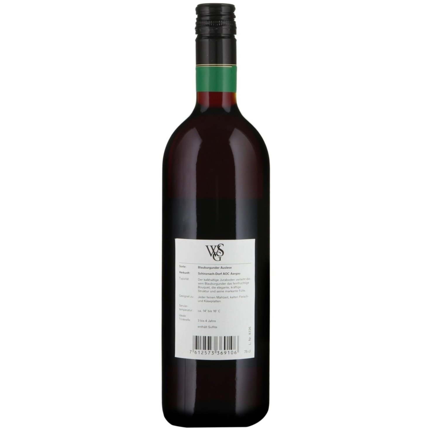 Aargau AOC Schinznacher Blauburgunder Auslese Pfauenauge -75cl