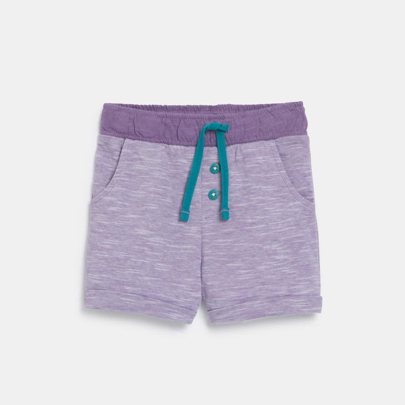 T-shirt océan et short en maille fantaisie violet bébé garçon Mauve Violet