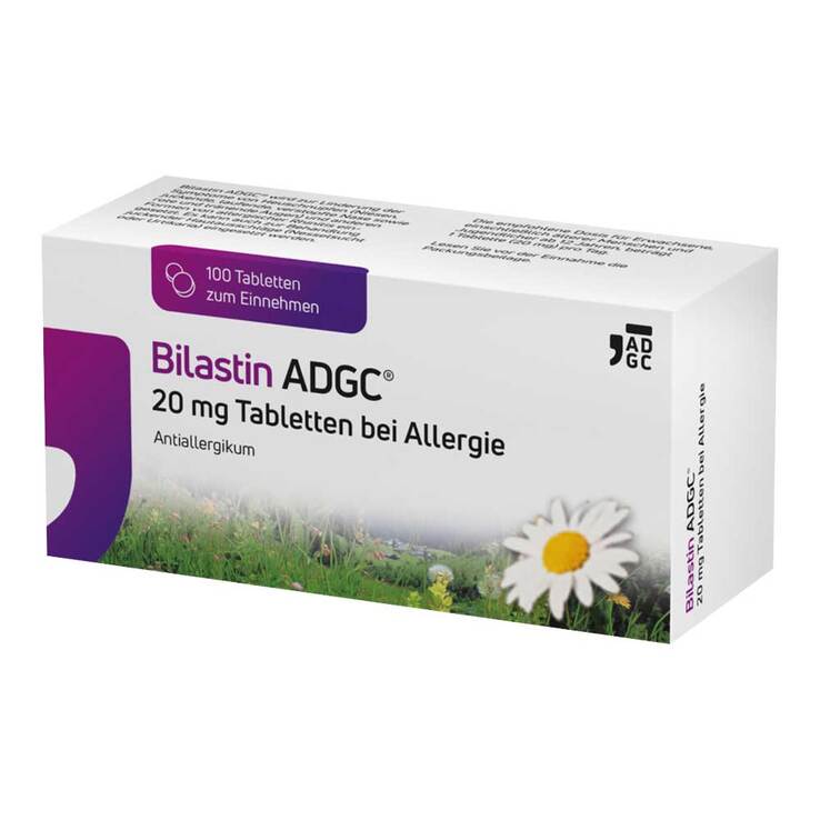 Bilastin ADGC 20 mg Tabletten bei Allergie, 100 St