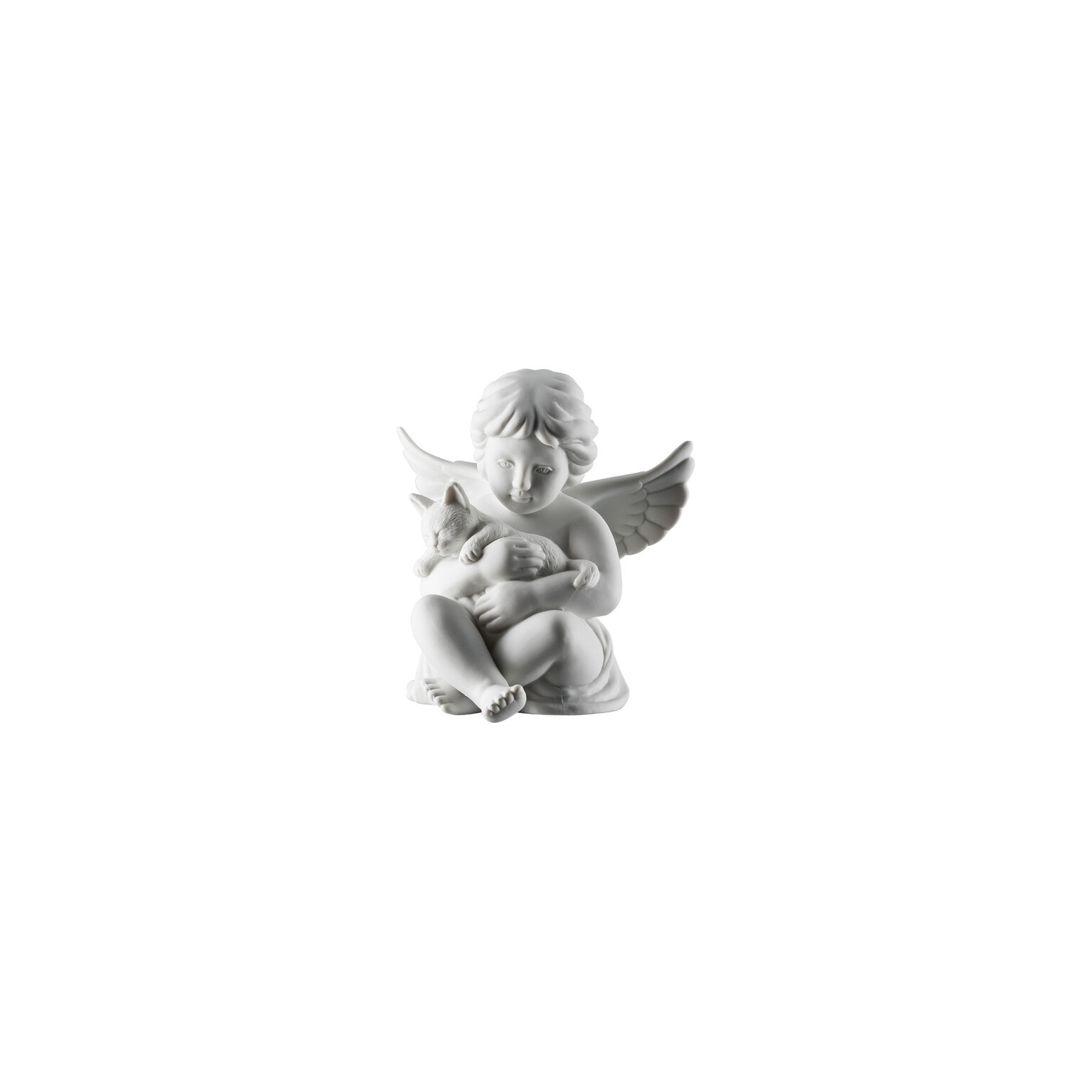Angels Weiss matt Engel mit Katze