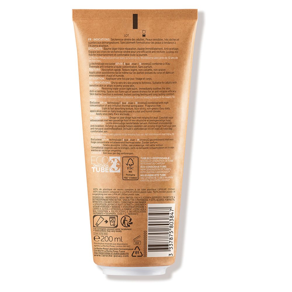La Roche Posay Lipikar Baume Light AP + M Lotion + La Roche Posay Lipikar Huil Lavant 100ml GRATIS