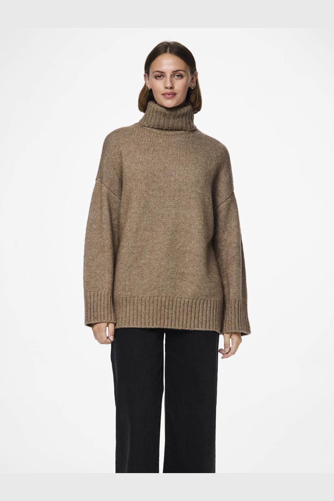 Pieces Pcnancy Ls Loose Roll Neck Knit 4264158 fossil