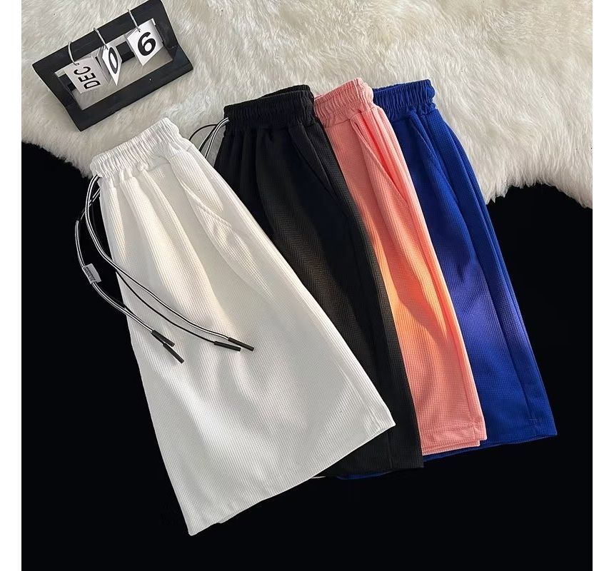 jaywoon - Shorts met wijde pijpen en trekkoord in de taille