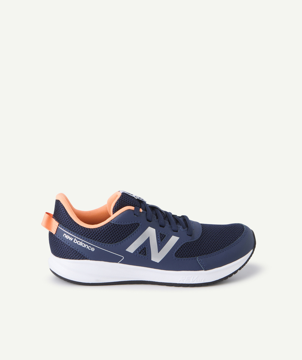 NEW BALANCEBASKETS ENFANT À LACETS 570 BLEU ET ORANGE